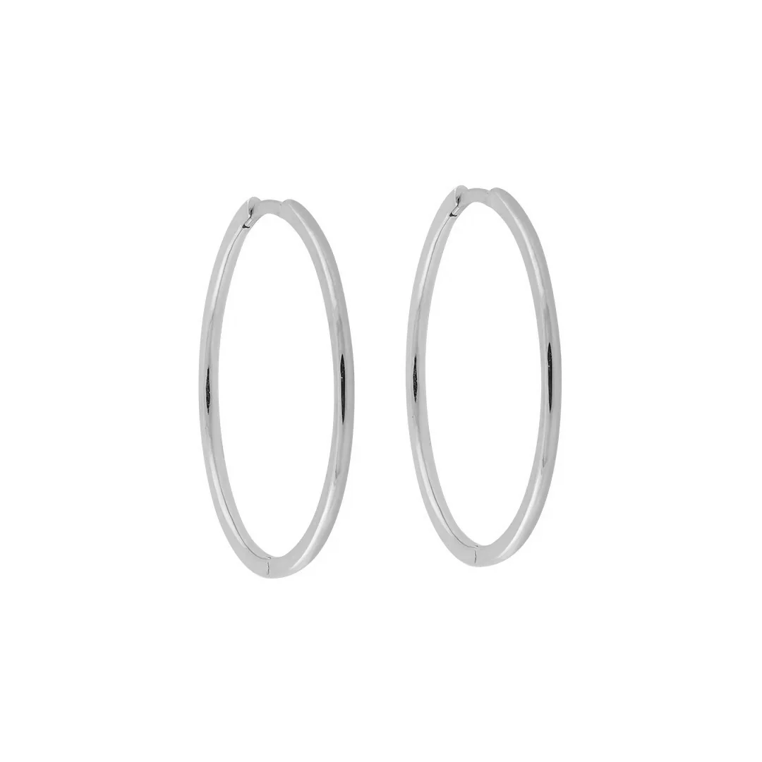 30mm Sleeper Hoops Sterling Silver