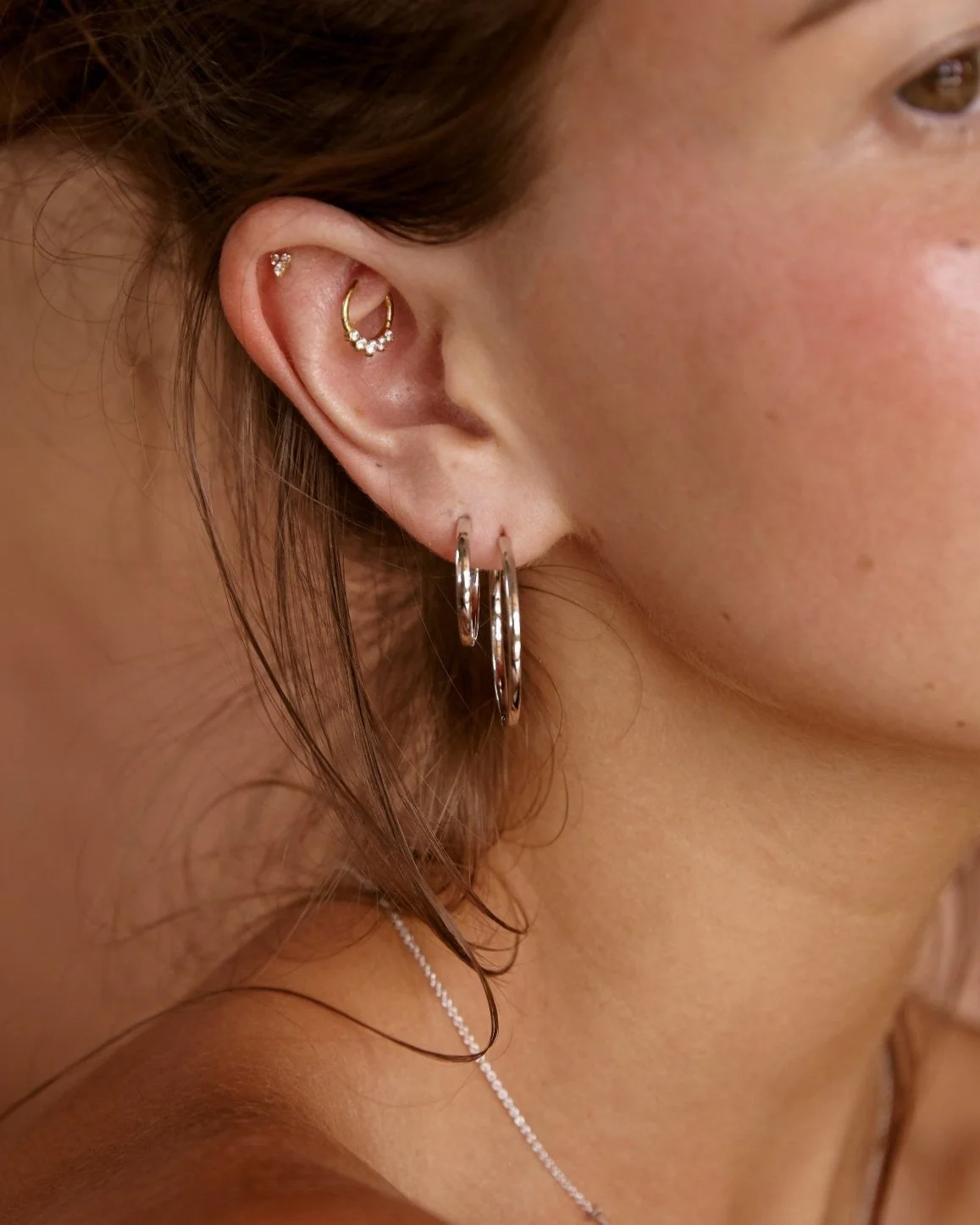 30mm Sleeper Hoops Sterling Silver - Image 2