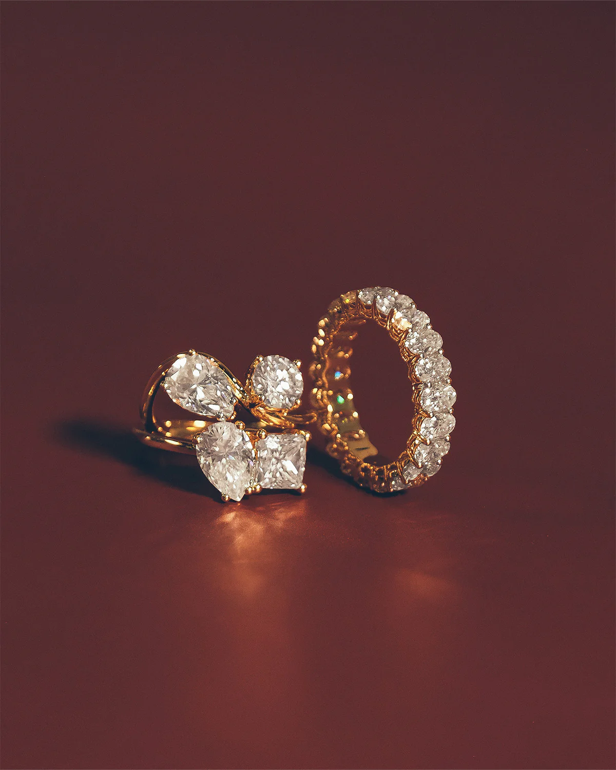Curve Toi Et Moi Moissanite Ring | 14k Solid Gold - Image 3