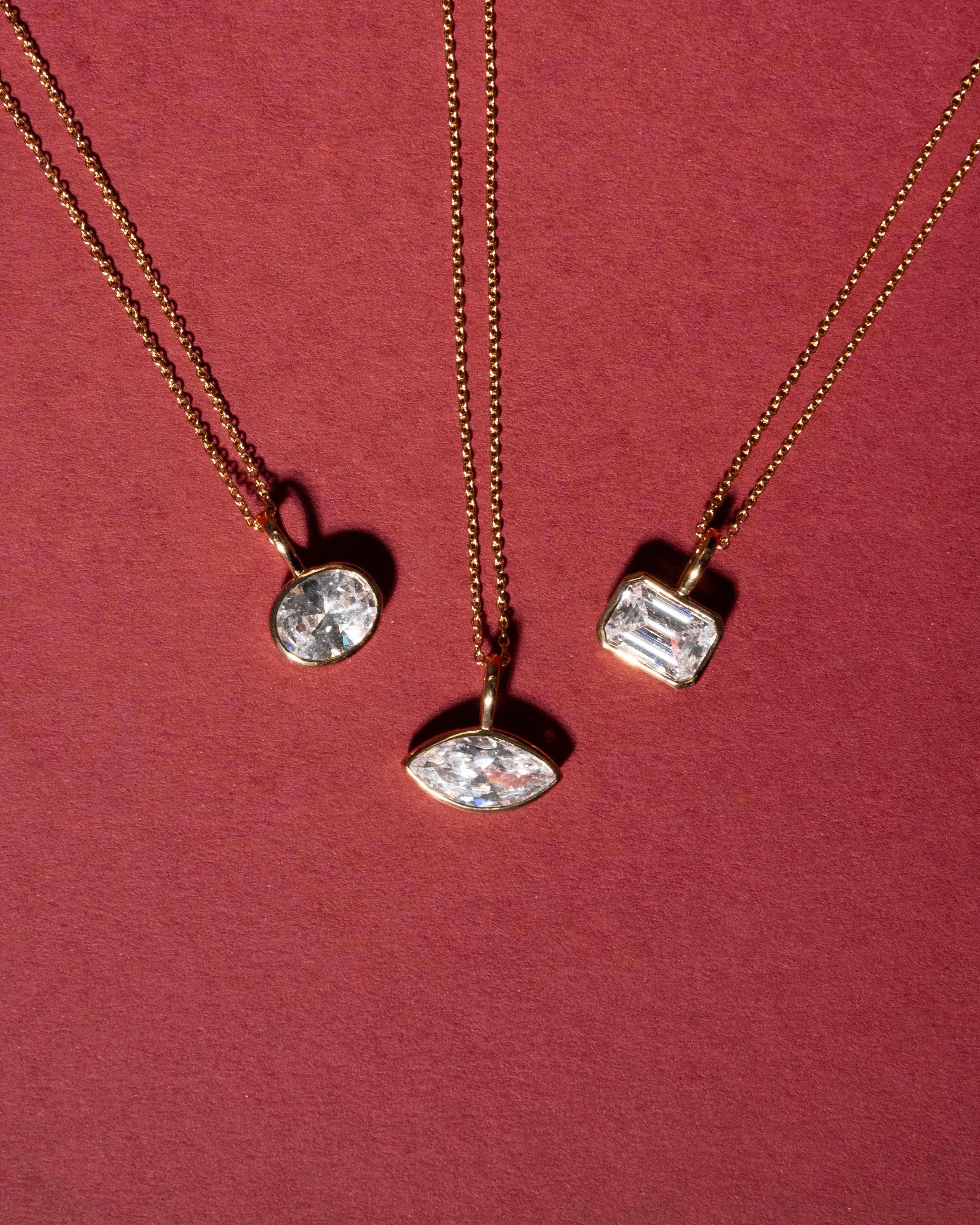 Emerald Bezel Necklace - Image 4