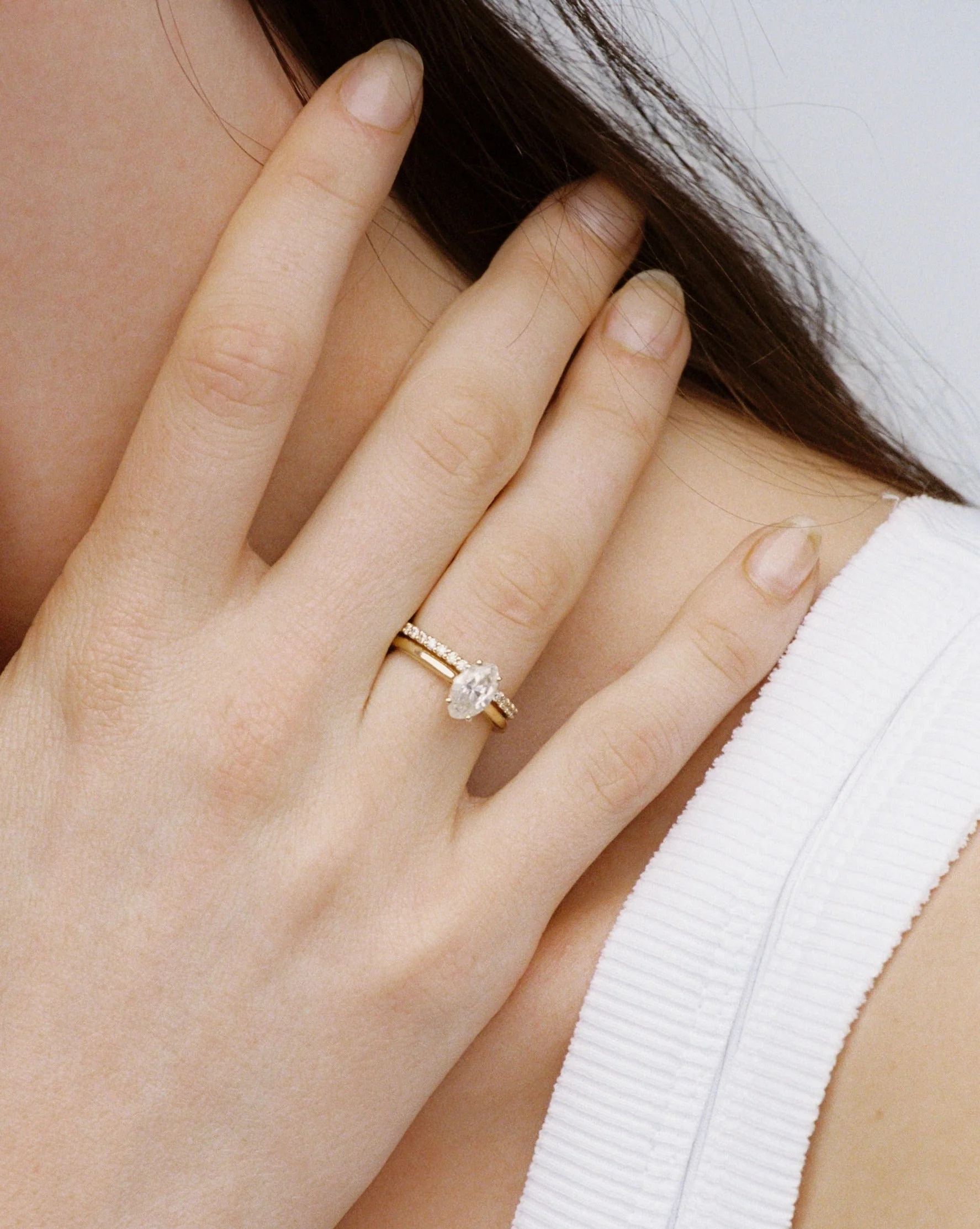 Pavé Moissanite Ring Band | Platinum - Image 8