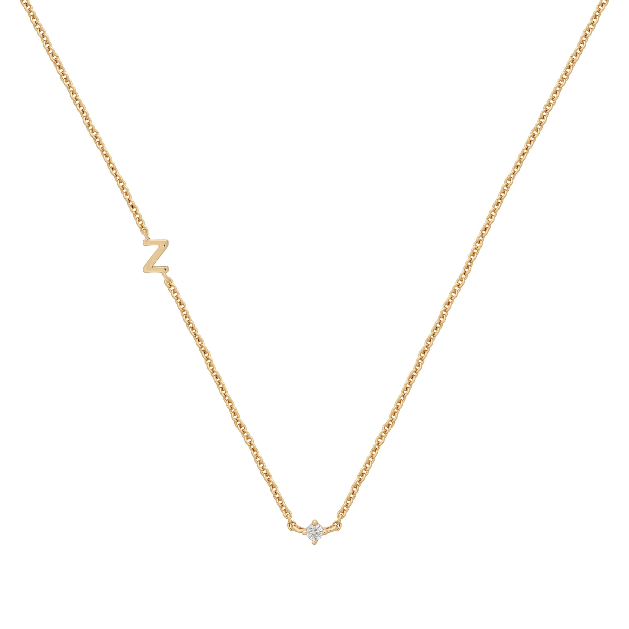 Petite Initial Necklace | 9k Solid Gold - Image 33