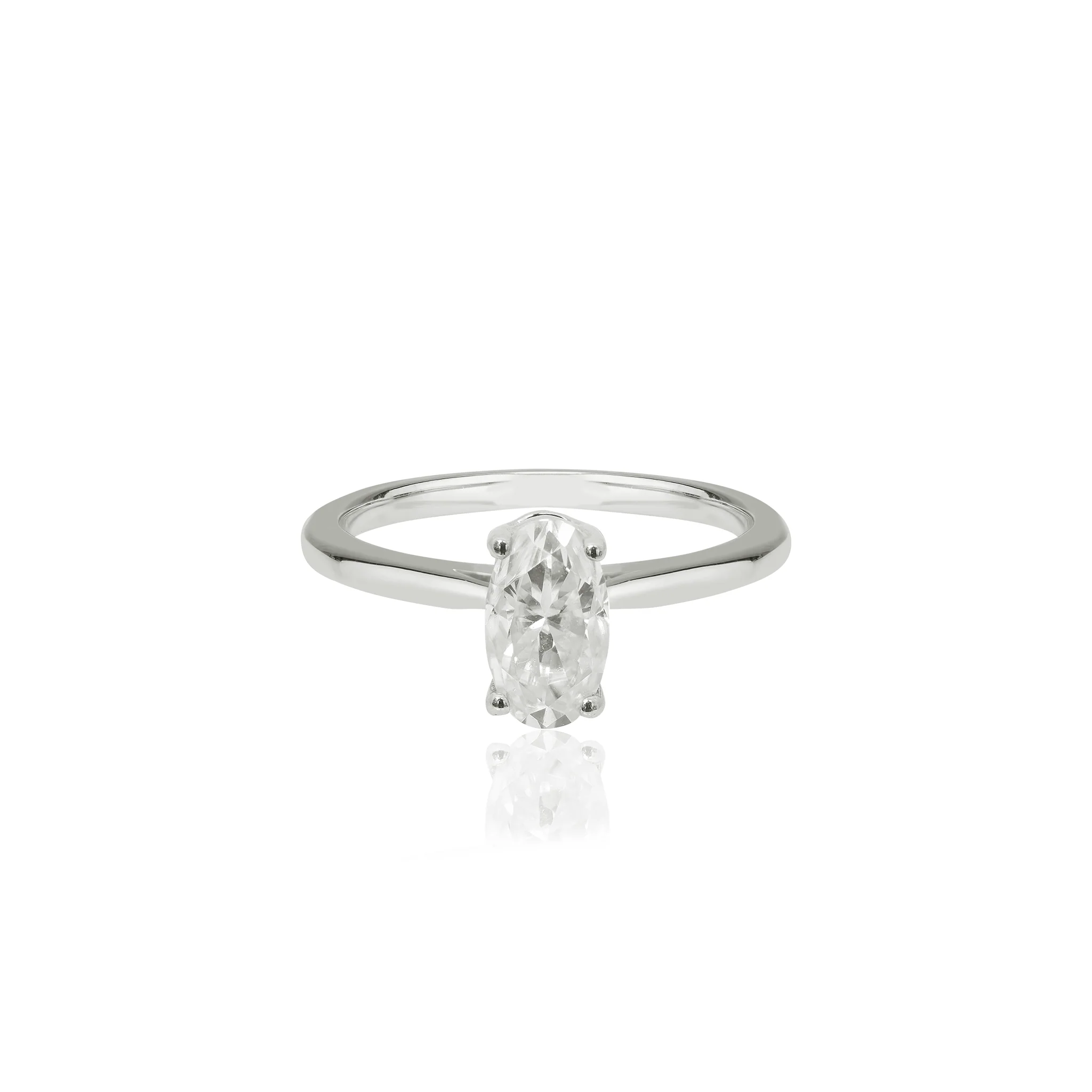Petite Oval Moissanite Ring | 14k Solid Gold - Image 12
