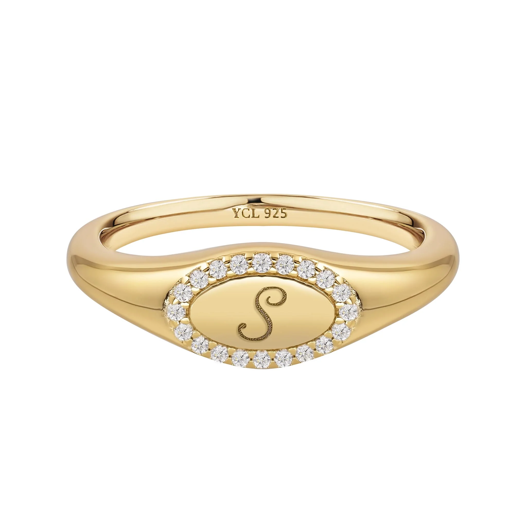 Pinky Initial Signet Ring - Image 34