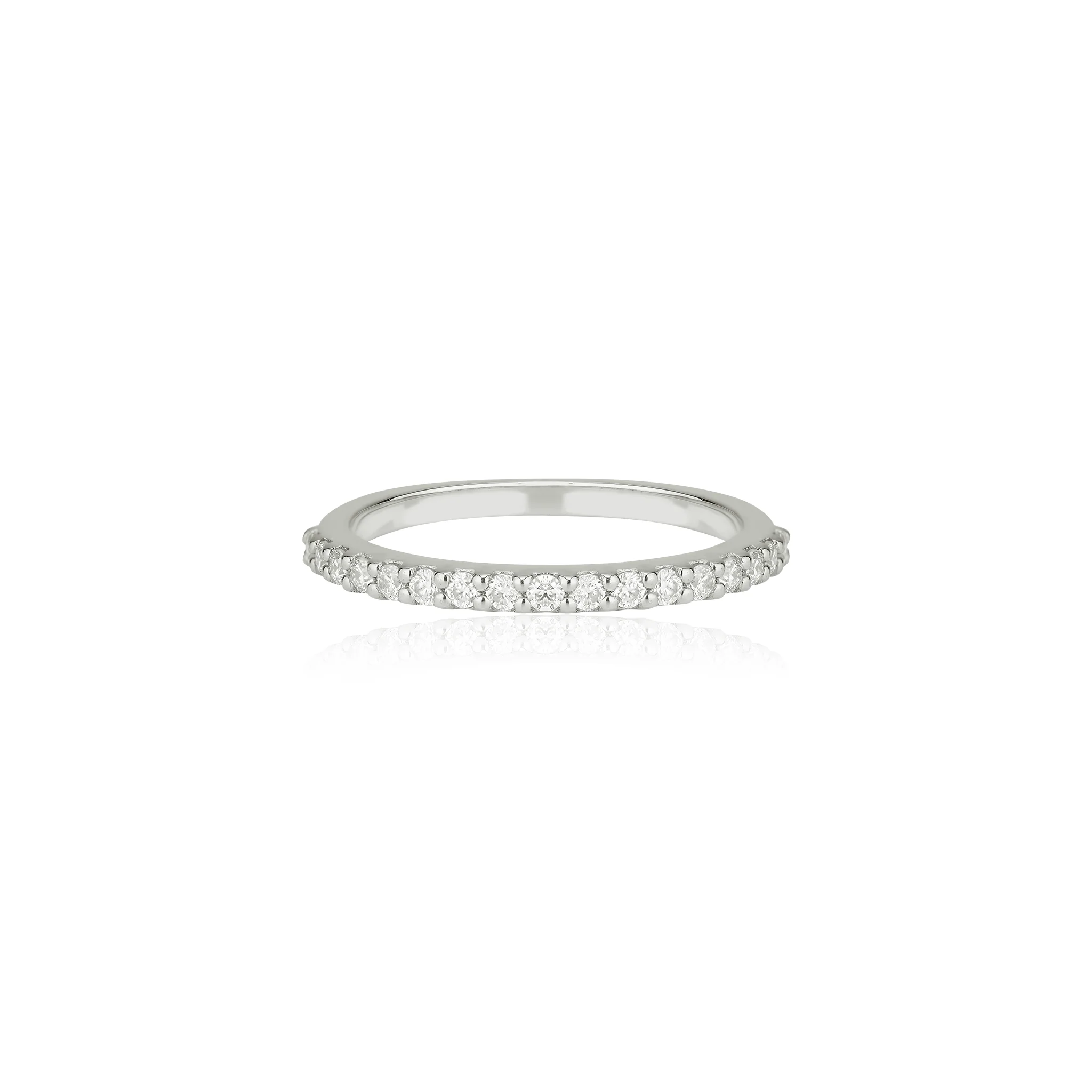 Pavé Moissanite Ring Band | 14k Solid Gold - Image 12