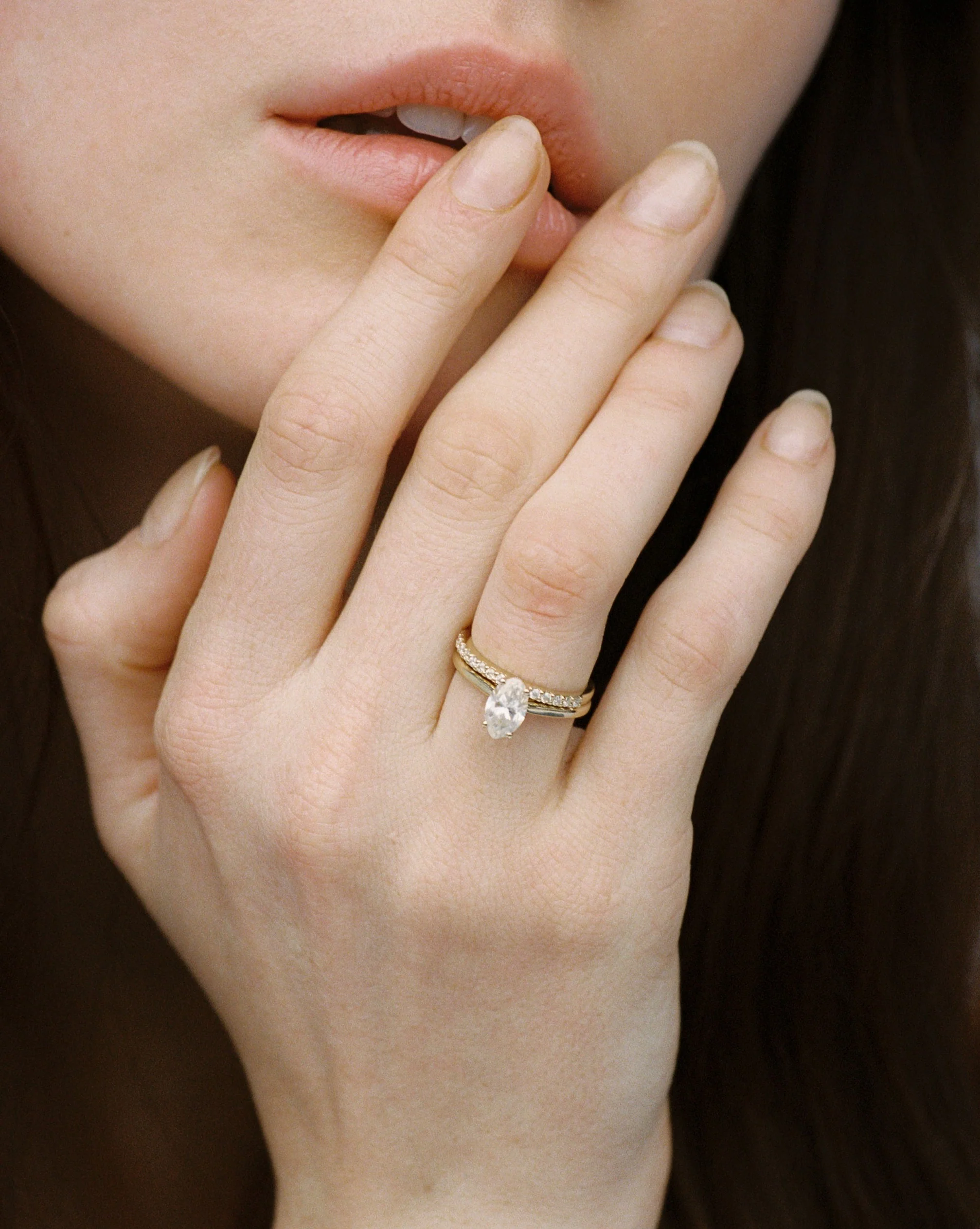 Pavé Moissanite Ring Band | 14k Solid Gold - Image 3
