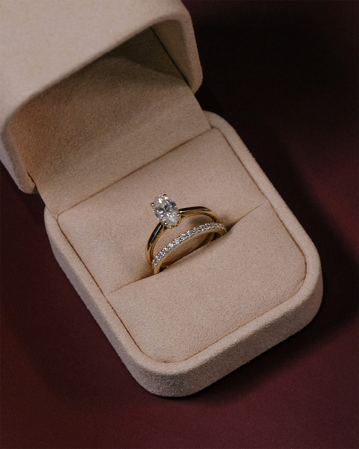 Pavé Moissanite Ring Band | 14k Solid Gold - Image 8