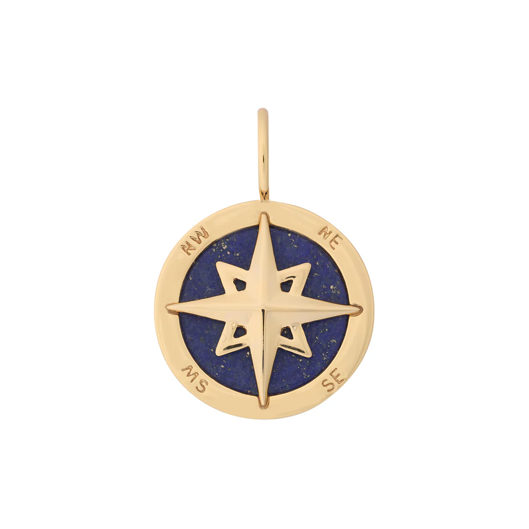 SYMBOLISM Lapis Compass Pendant
