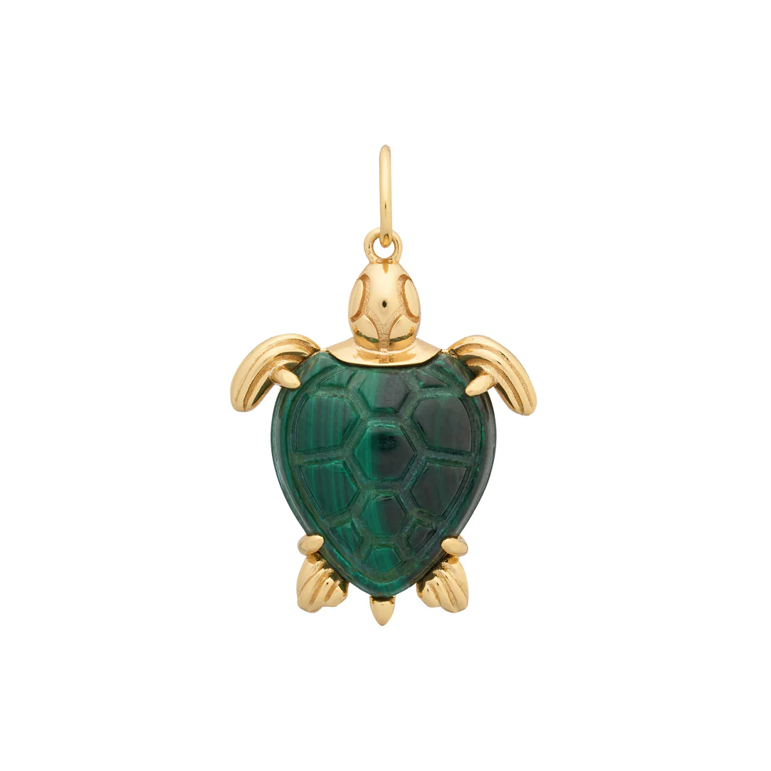 SYMBOLISM Malachite Turtle Pendant