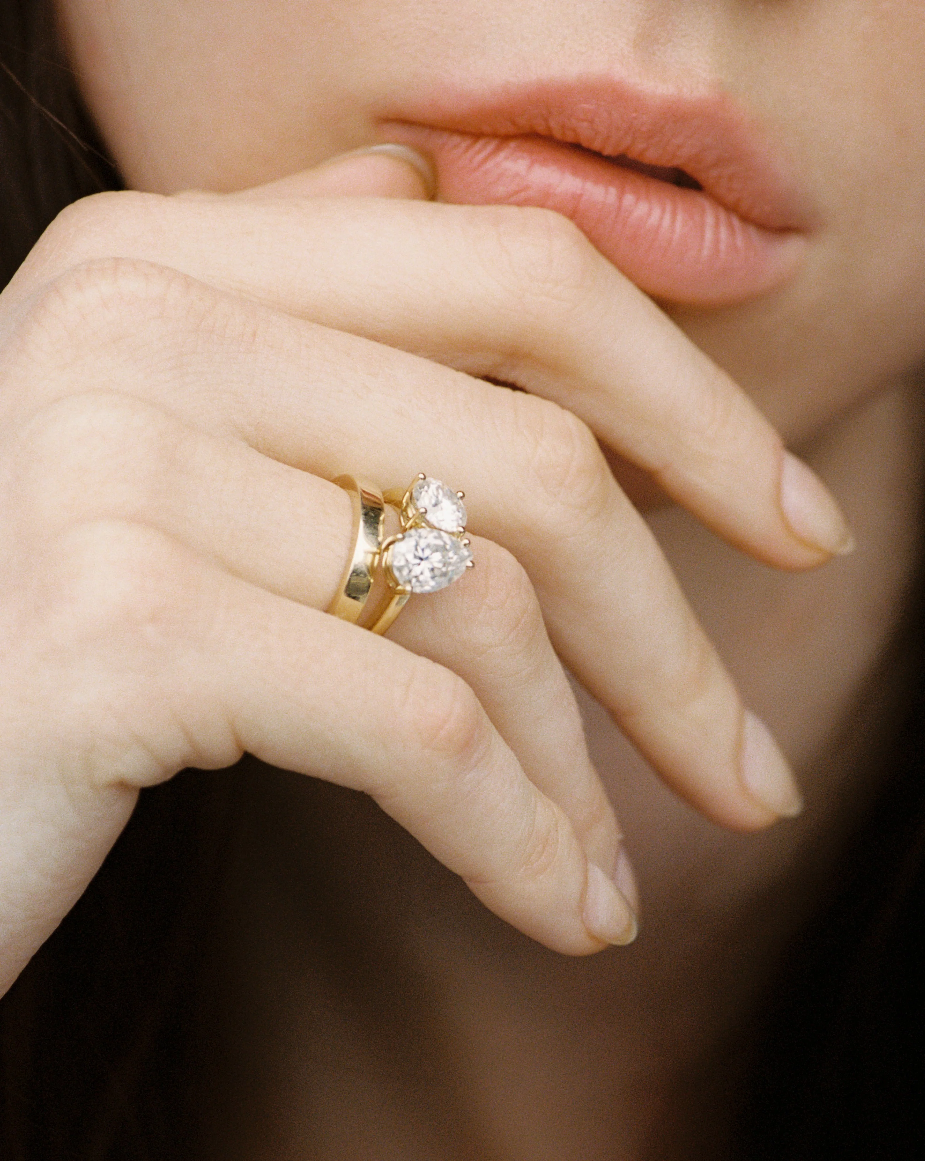 Toi Et Moi Moissanite Ring | 14k Solid Gold - Image 3
